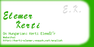 elemer kerti business card